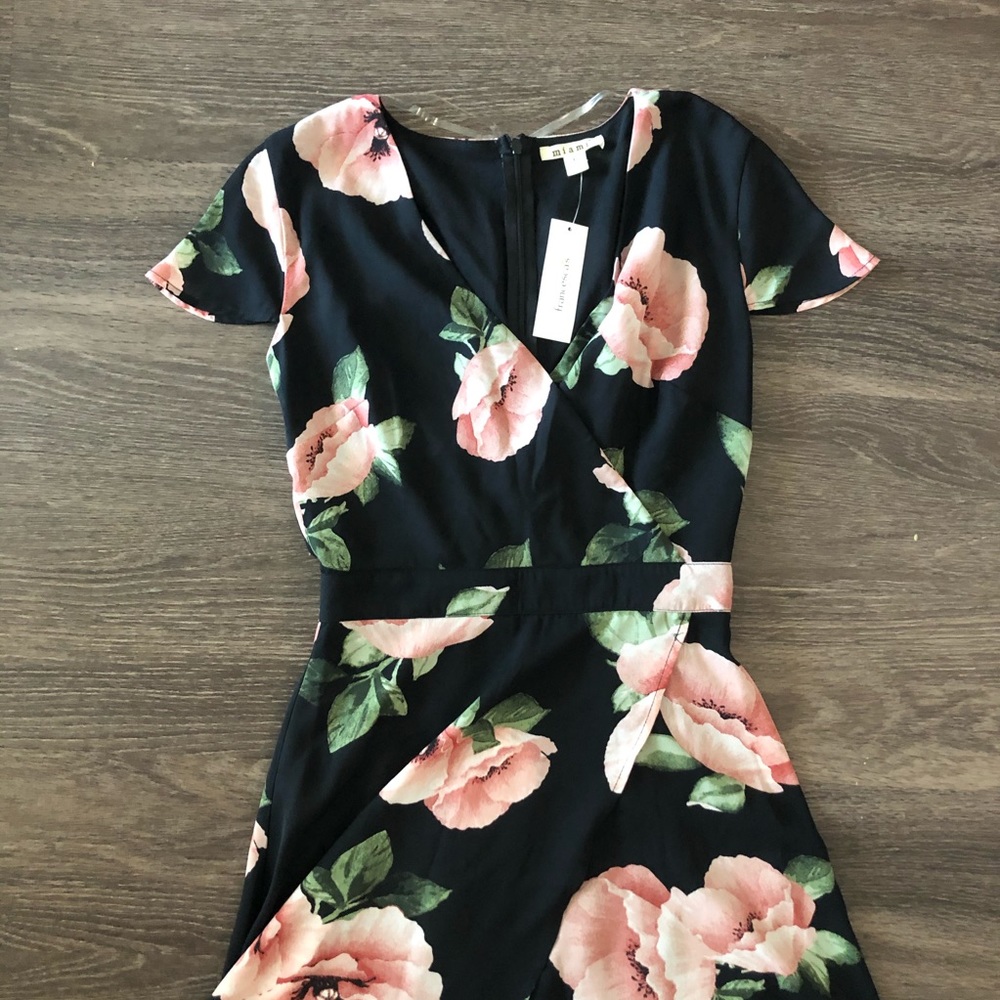 Floral high-low dress